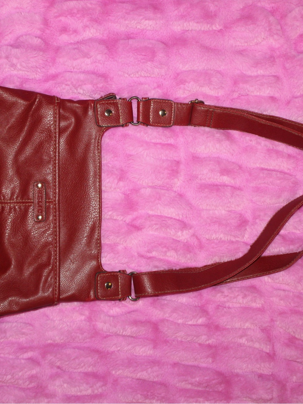 Relic Red Crossbody Leather Shoulder Bag